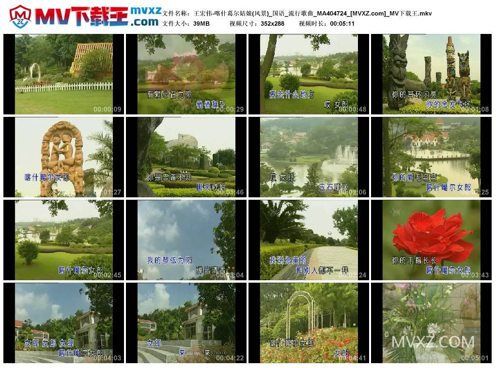 王宏伟-喀什葛尔姑娘(风景)_国语_流行歌曲_MA404724